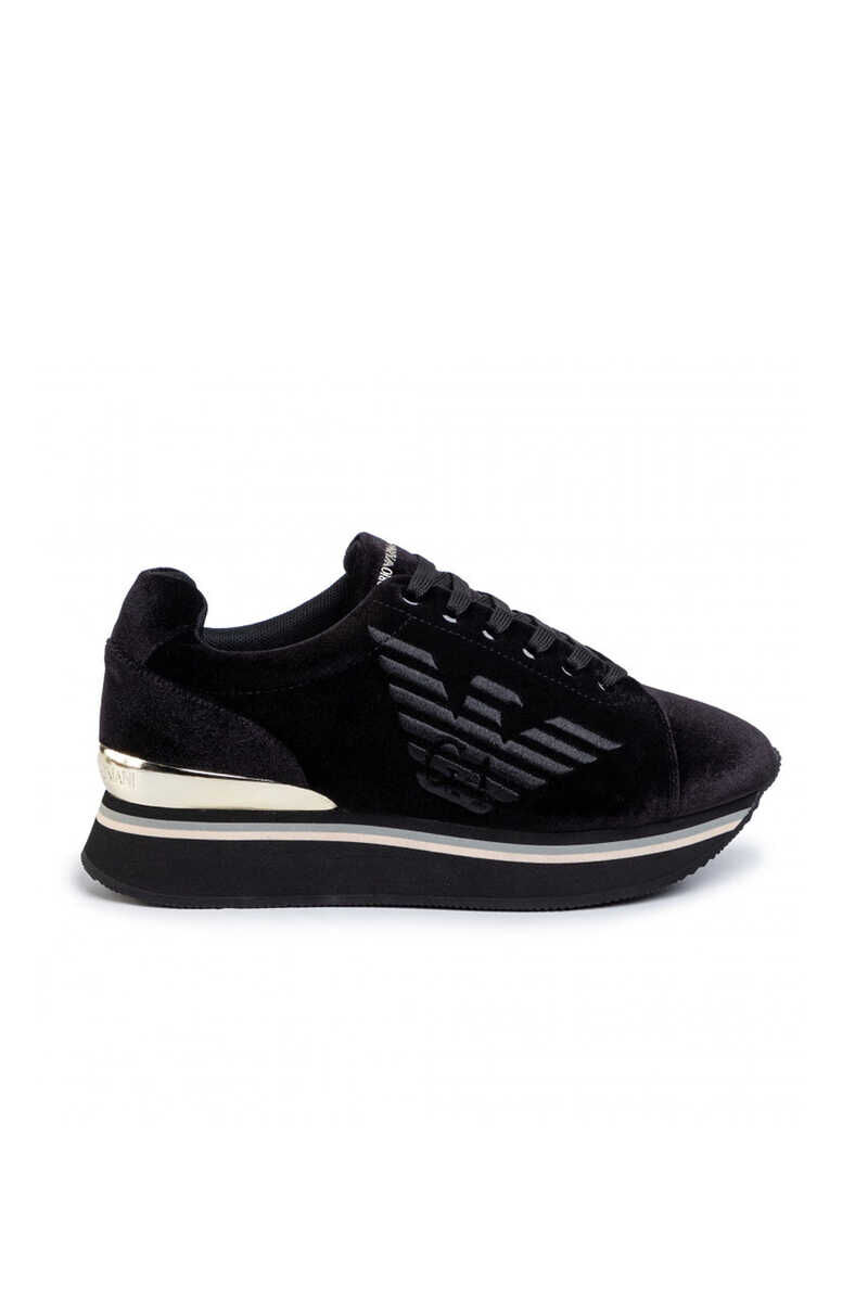 Emporio Armani Kadın Kadife Sneaker - 2