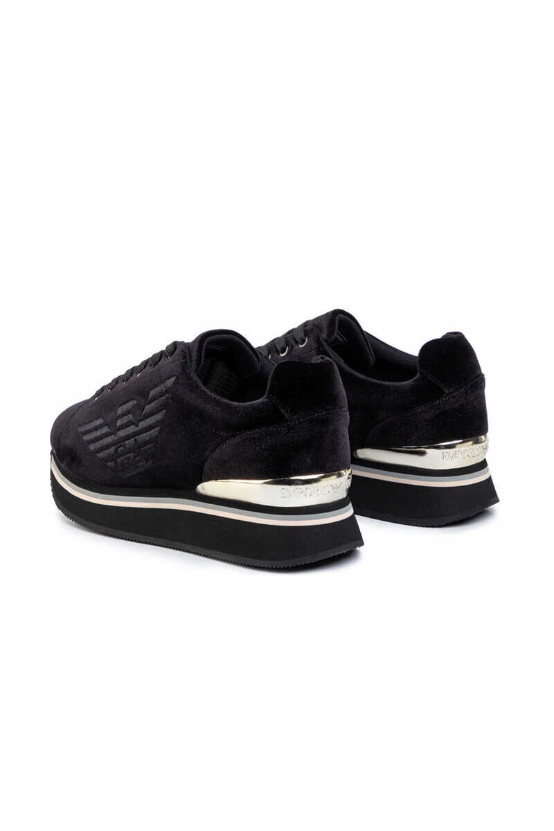 Emporio Armani Kadın Kadife Sneaker - 7