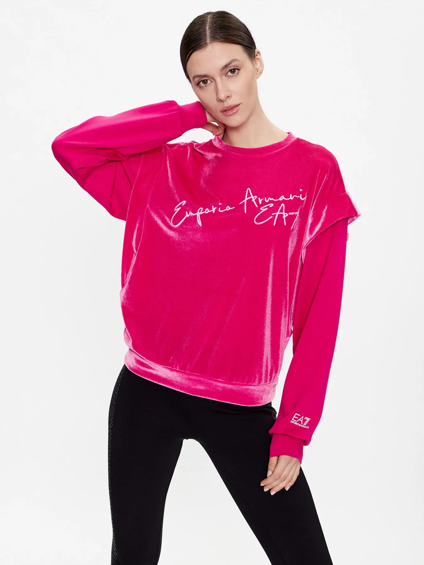 Emporio Armani Kadın Kadife Sweatshirt - 1