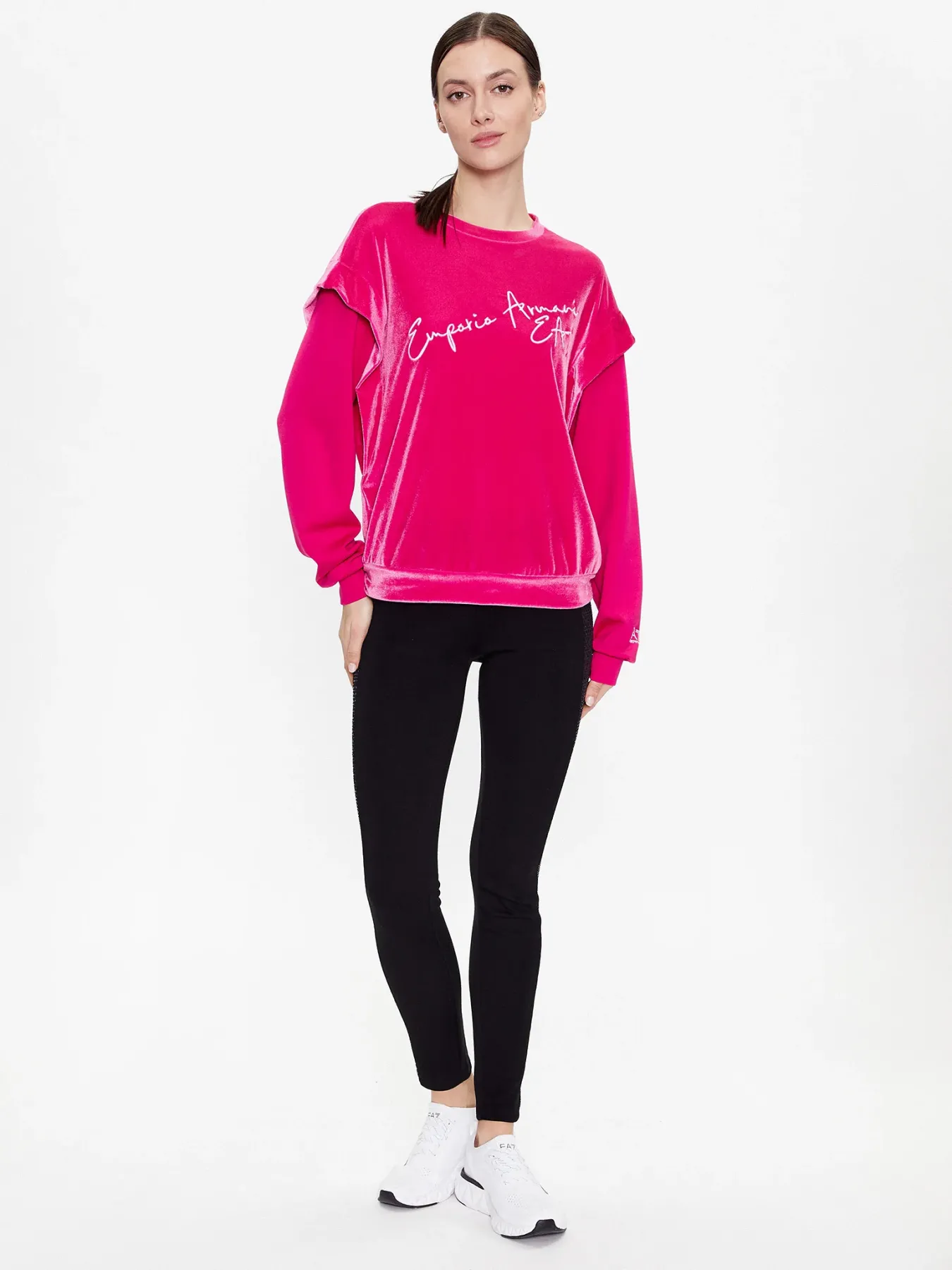 Emporio Armani Kadın Kadife Sweatshirt - 2