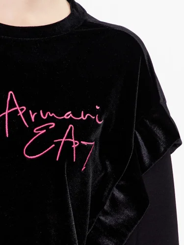 Emporio Armani Kadın Kadife Sweatshirt - 3