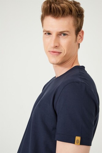 Erkek Bisiklet Yaka Kısa Kollu T-Shirt - 9