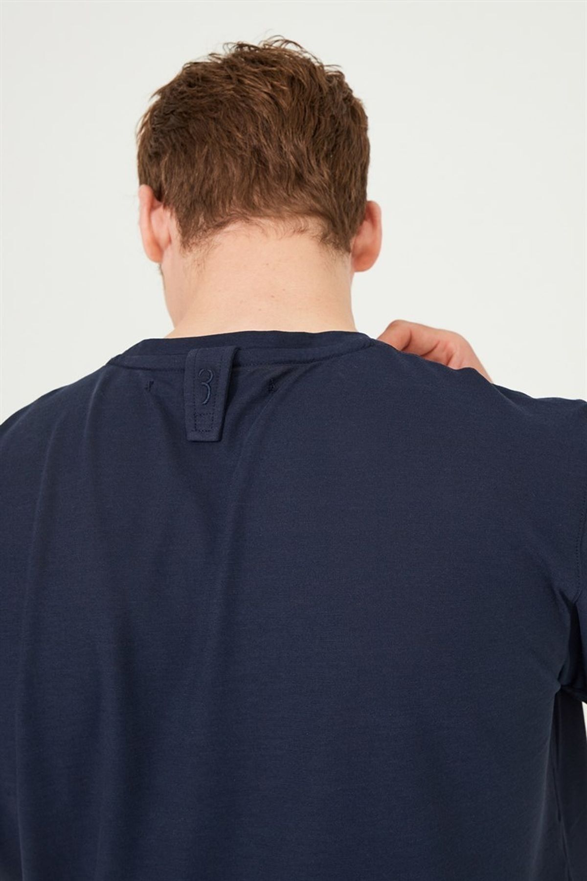 Erkek Bisiklet Yaka Kısa Kollu T-Shirt - 10