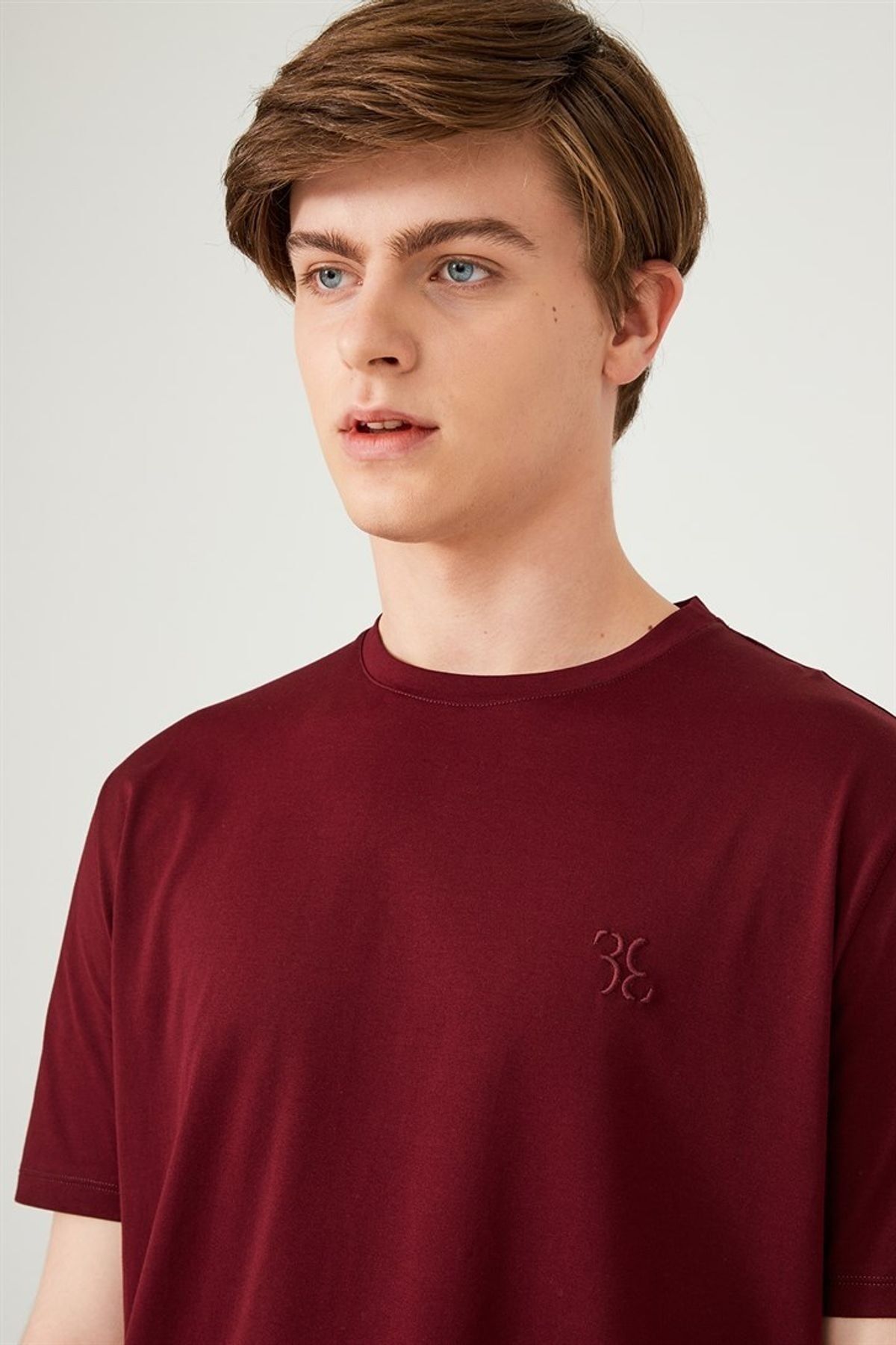 Erkek Bisiklet Yaka Kısa Kollu T-Shirt - 8