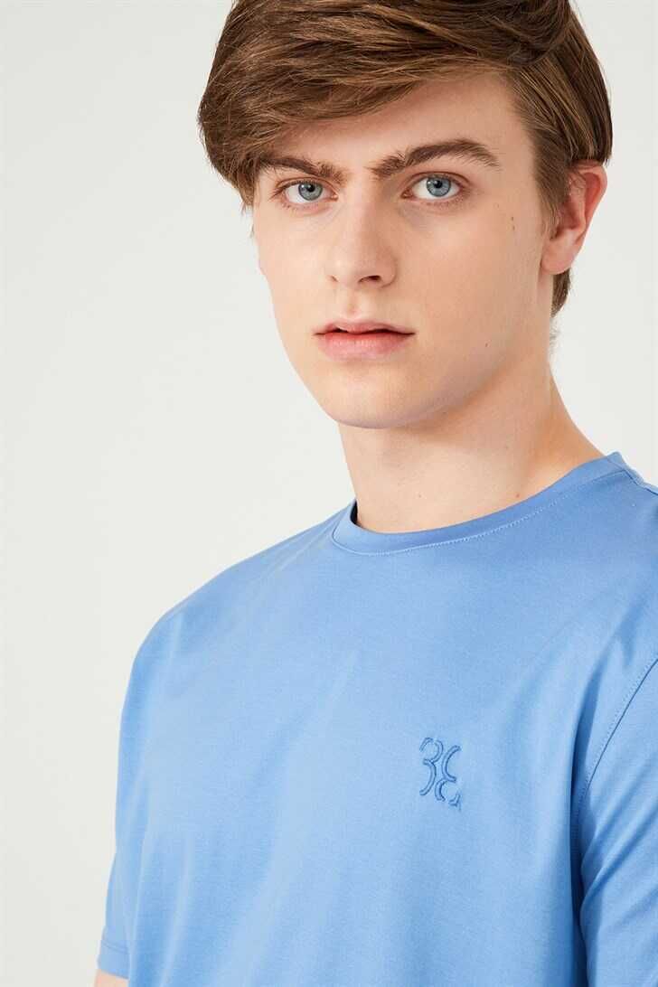 Erkek Bisiklet Yaka Kısa Kollu T-Shirt - 2