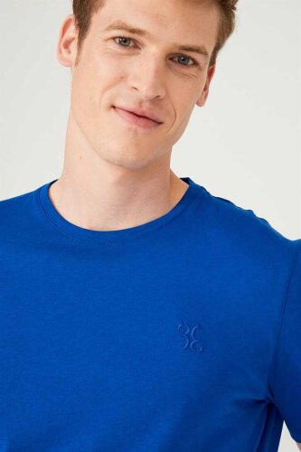 Erkek Bisiklet Yaka Kısa Kollu T-Shirt - 3