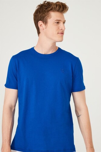 Erkek Bisiklet Yaka Kısa Kollu T-Shirt - 5