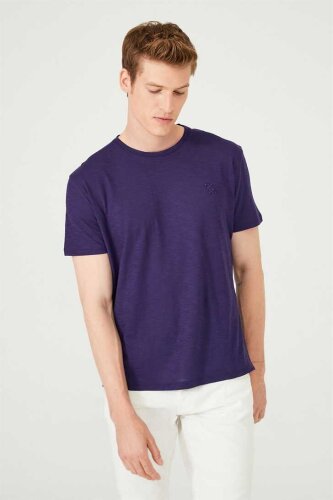 Erkek Bisiklet Yaka Kısa Kollu T-Shirt - Billionaire