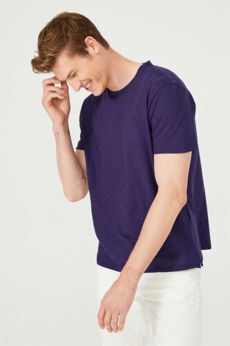 Erkek Bisiklet Yaka Kısa Kollu T-Shirt - 2