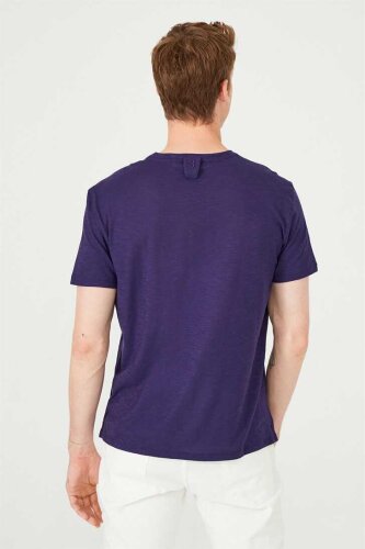 Erkek Bisiklet Yaka Kısa Kollu T-Shirt - 5