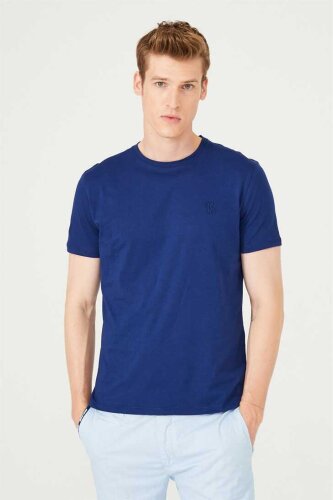 Erkek Bisiklet Yaka Kısa Kollu T-Shirt - Billionaire