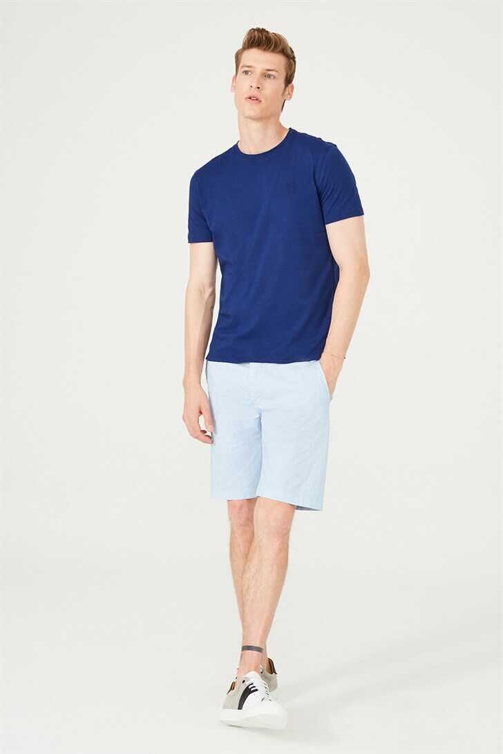 Erkek Bisiklet Yaka Kısa Kollu T-Shirt - 2