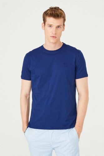 Erkek Bisiklet Yaka Kısa Kollu T-Shirt - 5