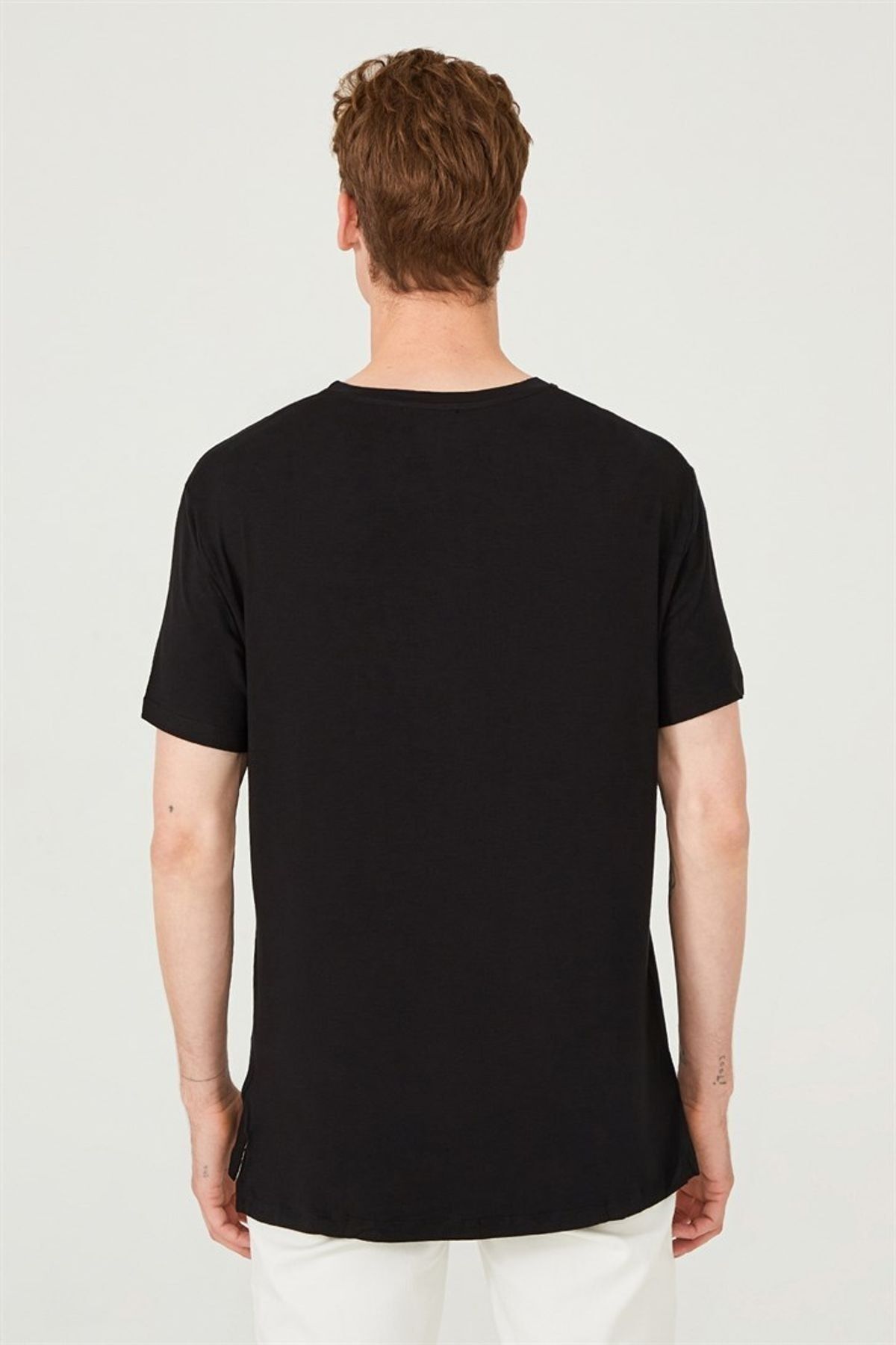 Erkek Bisiklet Yaka T-Shirt - 8