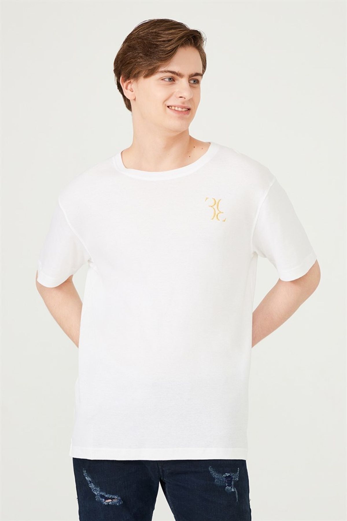 Erkek Bisiklet Yaka T-Shirt - 6