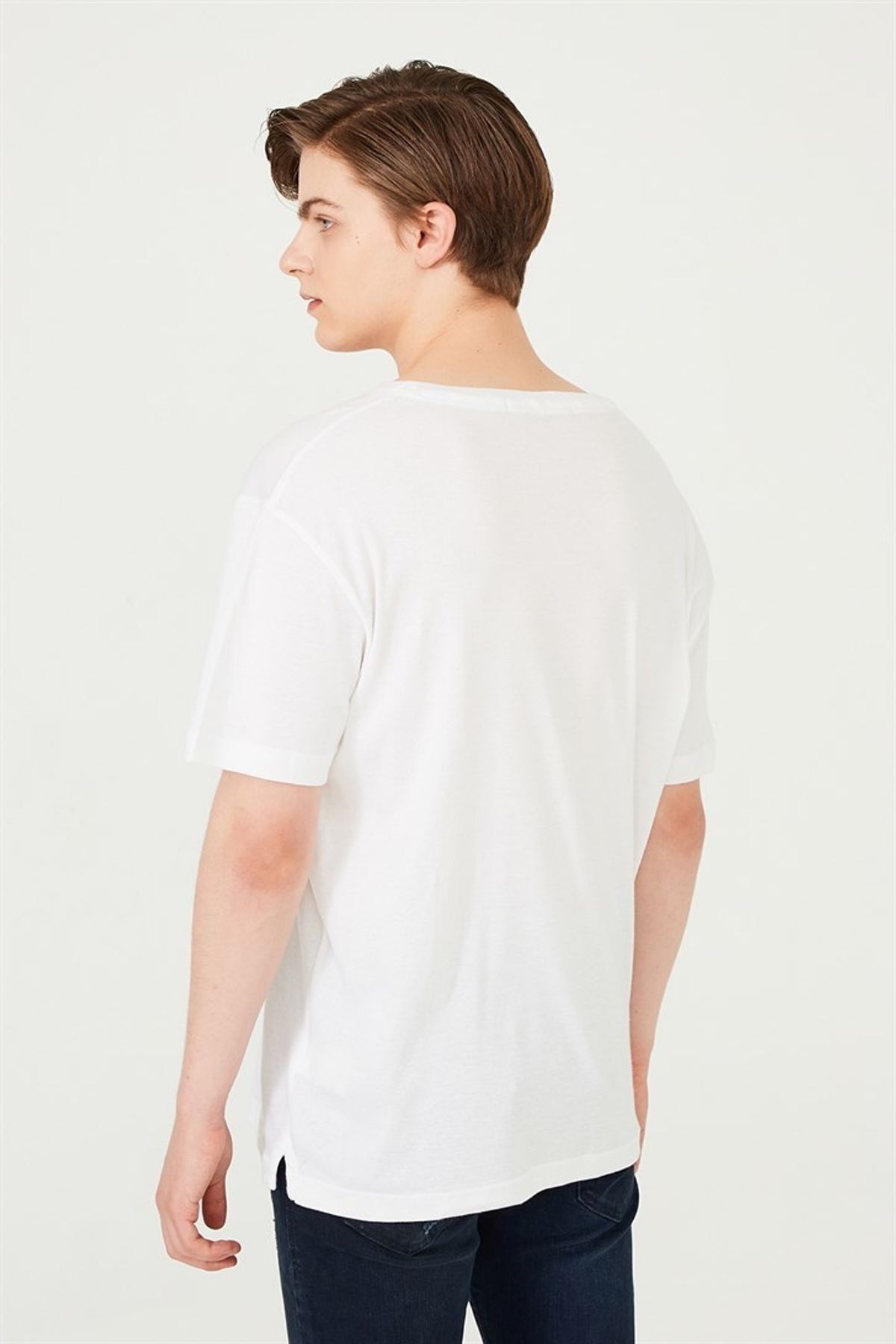 Erkek Bisiklet Yaka T-Shirt - 8