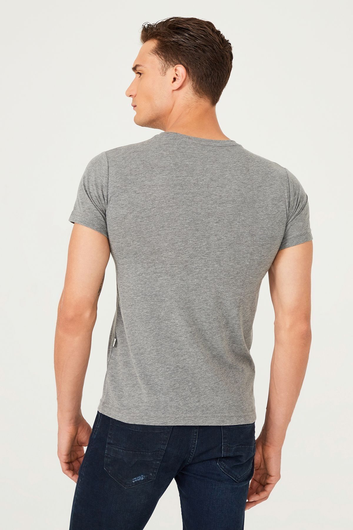 Erkek Bisiklet Yaka T-Shirt - 12