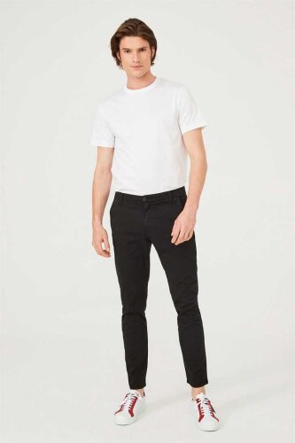 Erkek Dar Paça Chino Pantolon - 1
