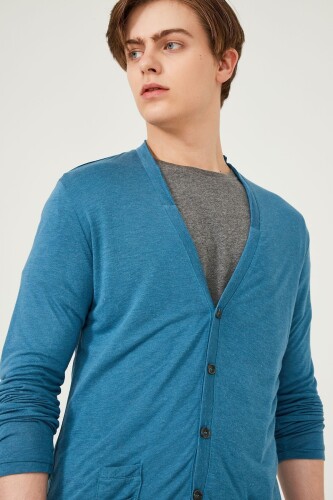 Erkek Düğmeli Hırka - 6