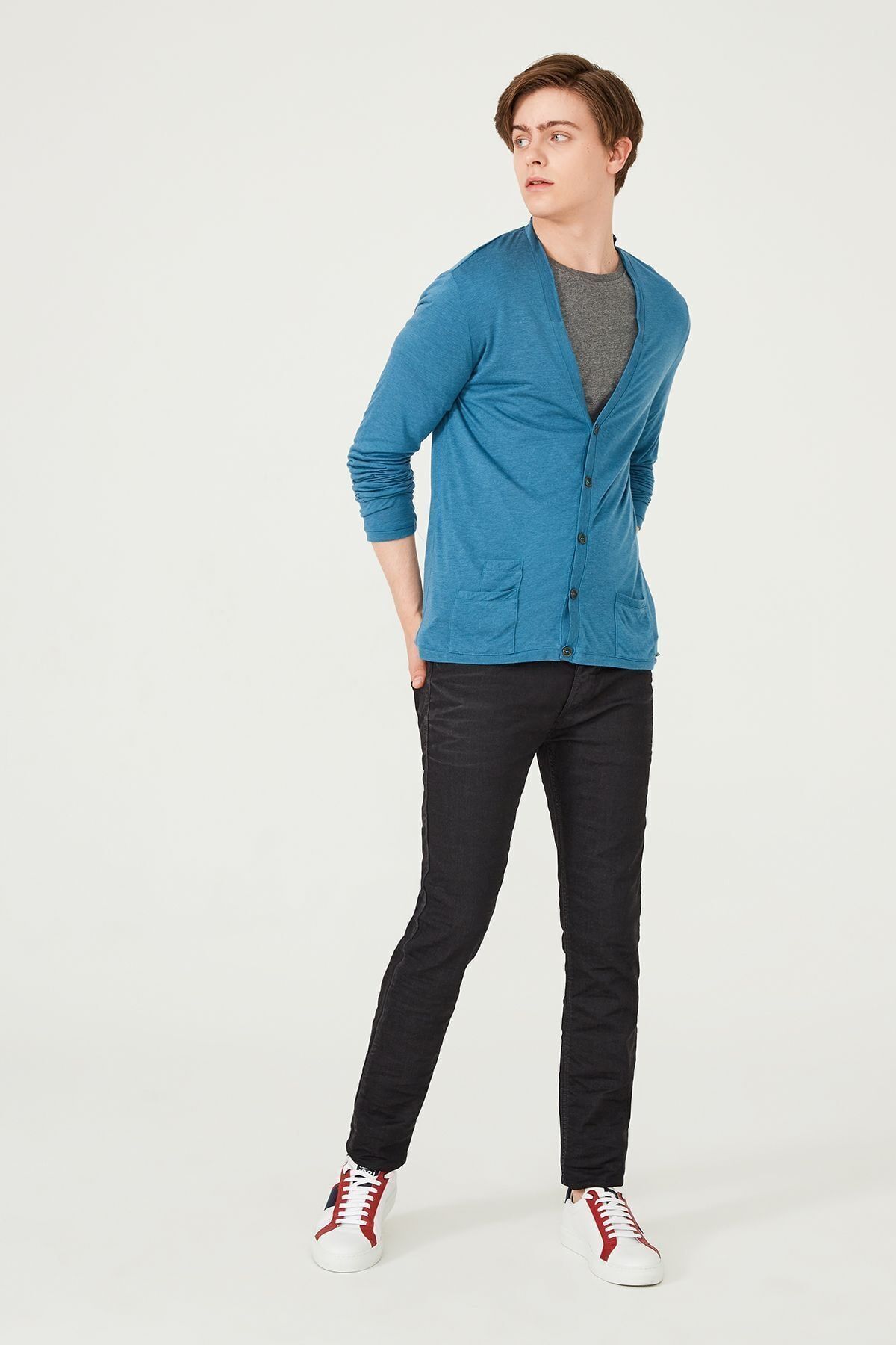 Erkek Düğmeli Hırka - 7