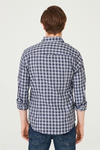 Erkek Kareli Uzun Kollu Gömlek - 17