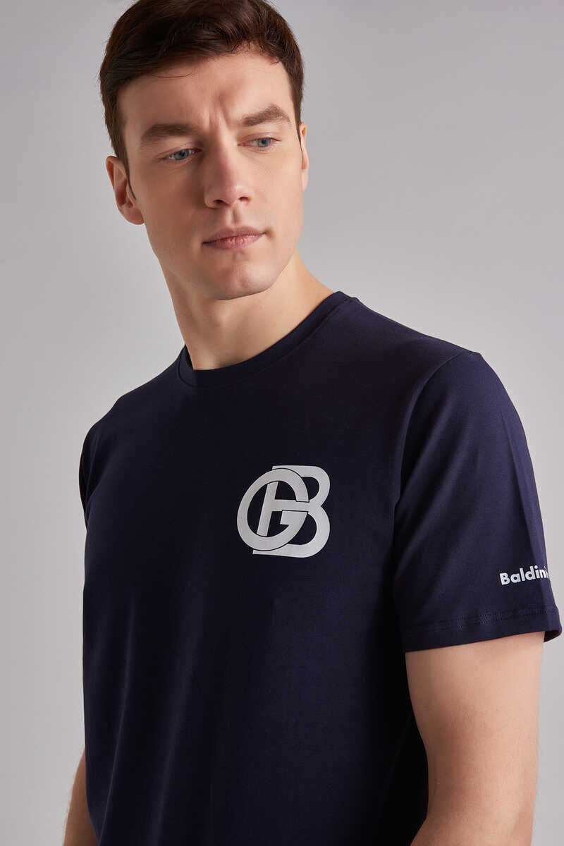 Erkek Kısa Kollu Bisiklet Yaka T-Shirt - 4