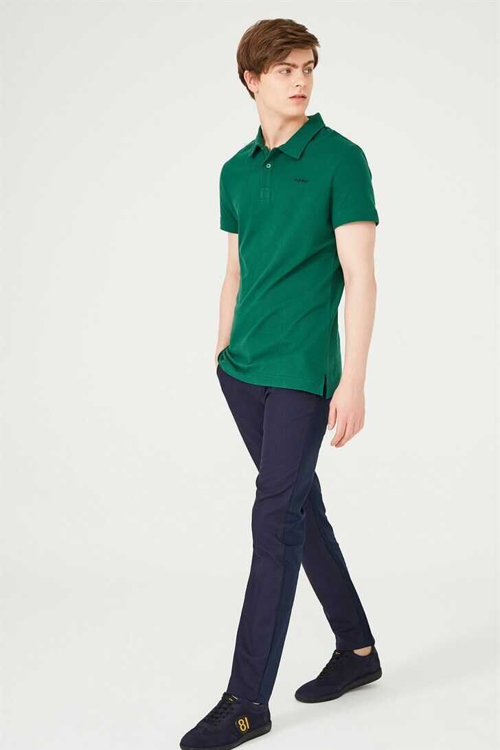 Erkek Slim Fit Polo Yaka T-Shirt - 2