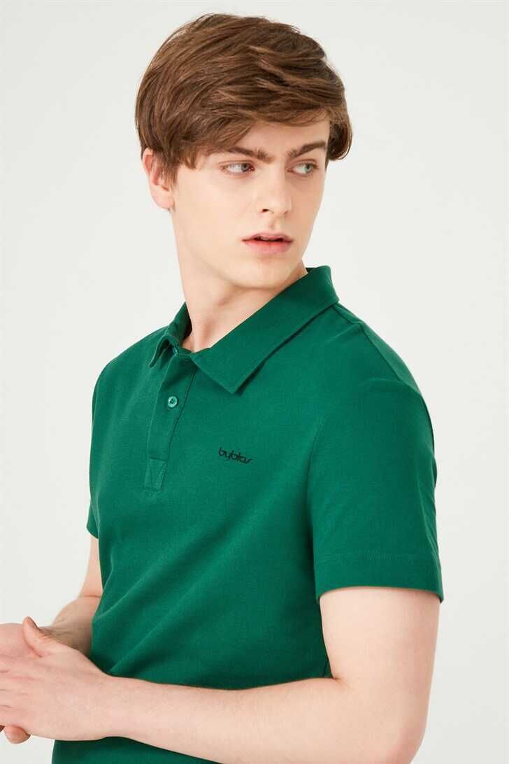Erkek Slim Fit Polo Yaka T-Shirt - 4
