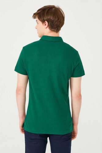 Erkek Slim Fit Polo Yaka T-Shirt - 7