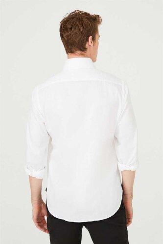 Erkek Slim Fit Uzun Kollu Gömlek - 7