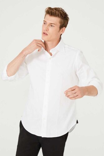 Erkek Slim Fit Uzun Kollu Gömlek - 8