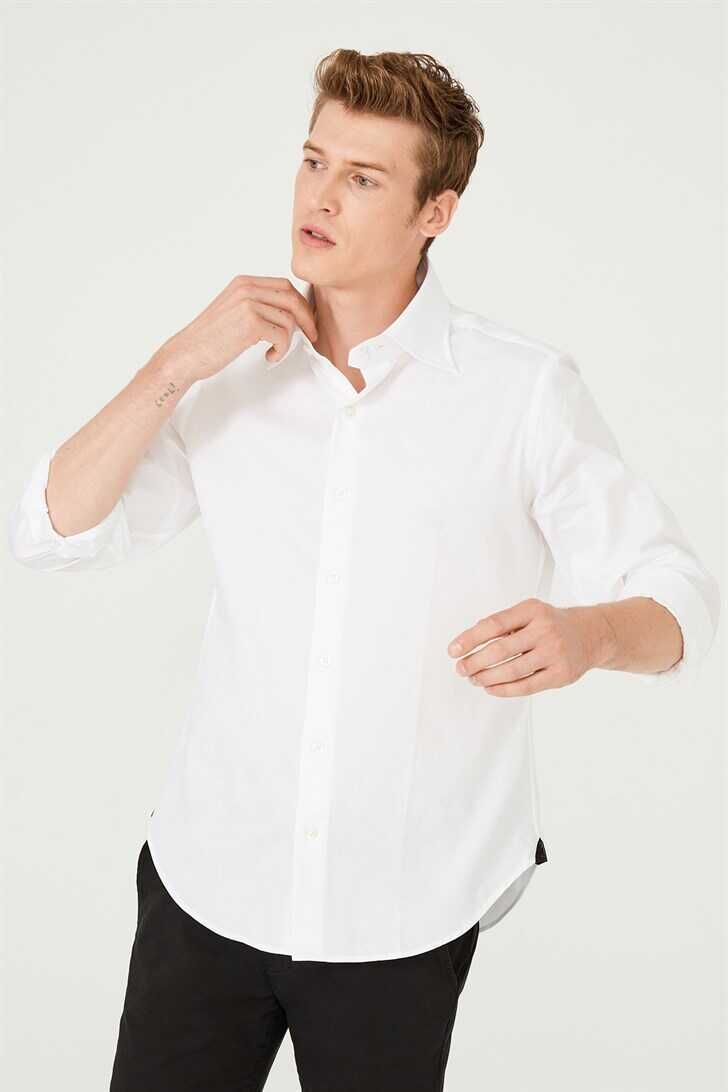 Erkek Slim Fit Uzun Kollu Gömlek - 8