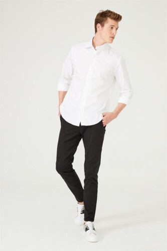 Erkek Slim Fit Uzun Kollu Gömlek - 12