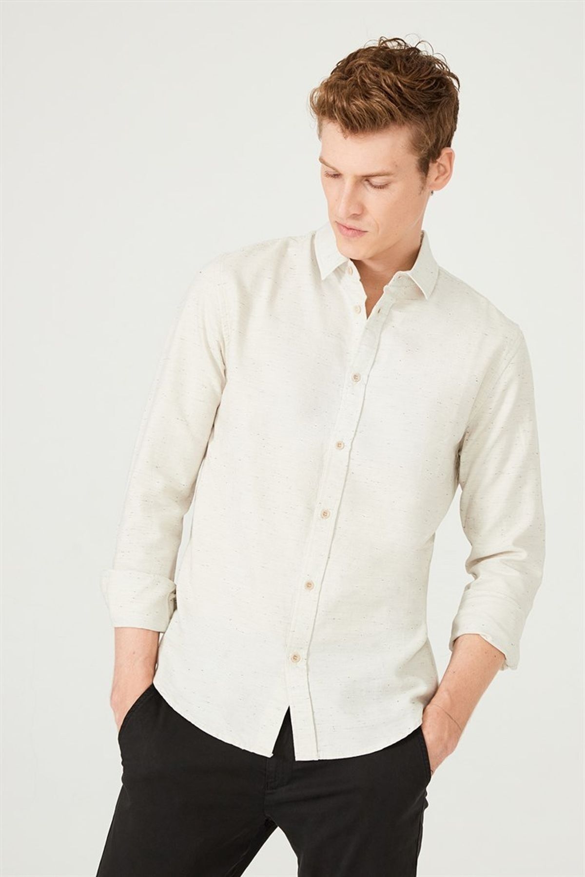 Erkek Uzun Kollu Gömlek - 5