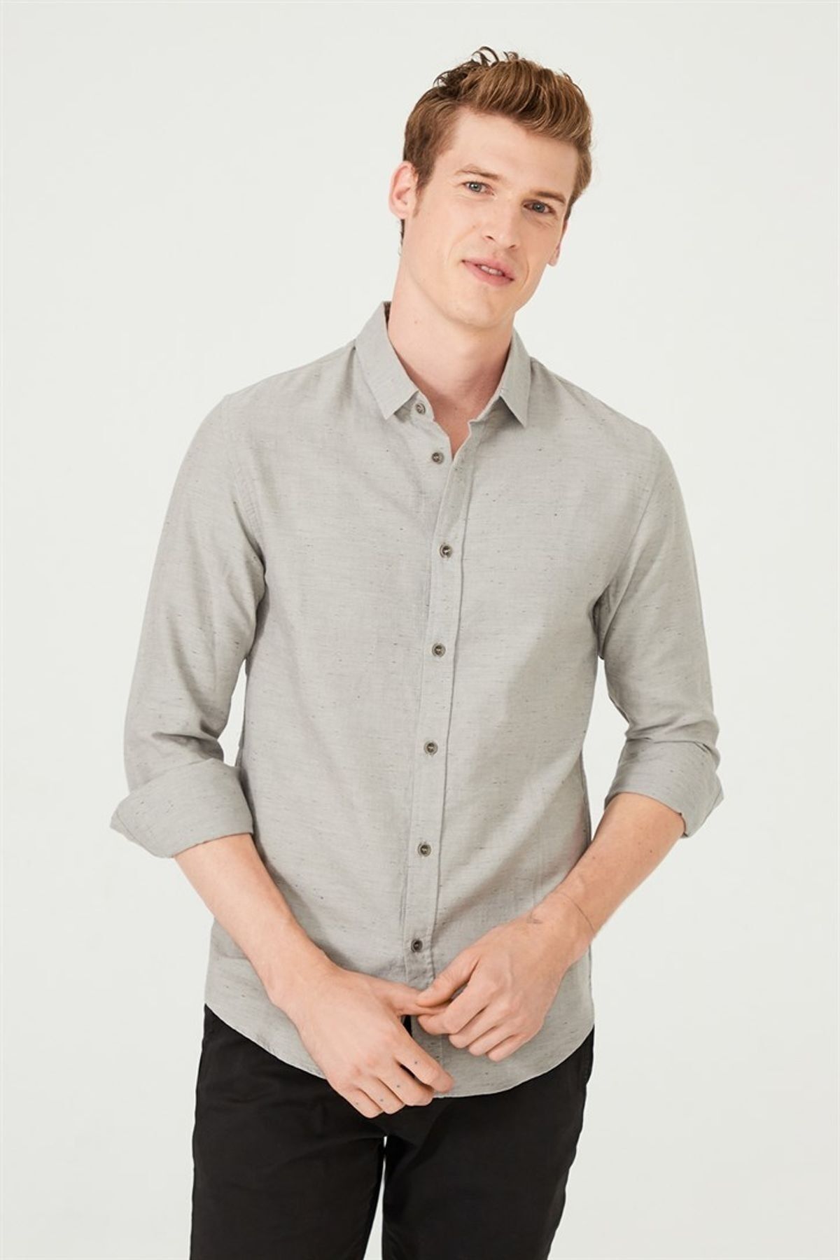 Erkek Uzun Kollu Gömlek - 5