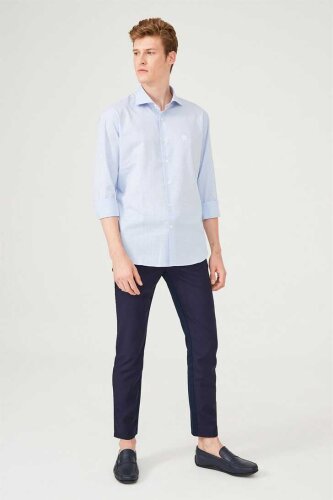 Erkek Uzun Kollu Kareli Gömlek - 5