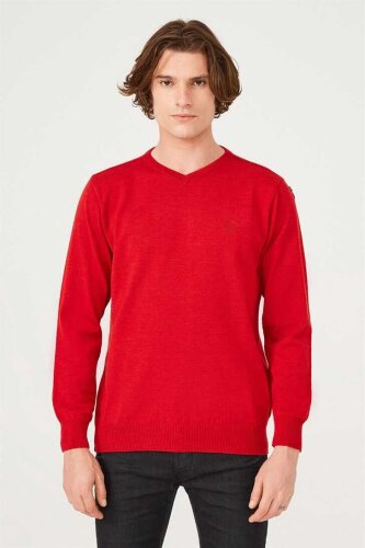 Erkek V Yaka Triko Kazak - 8