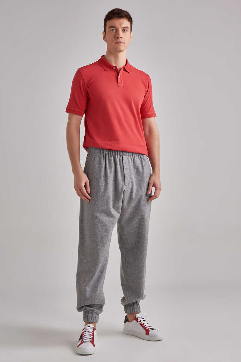 Ermenegildo Zegna Beli Lastikli Erkek Pantolon - 1