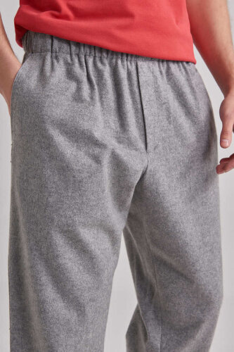 Ermenegildo Zegna Beli Lastikli Erkek Pantolon - 3