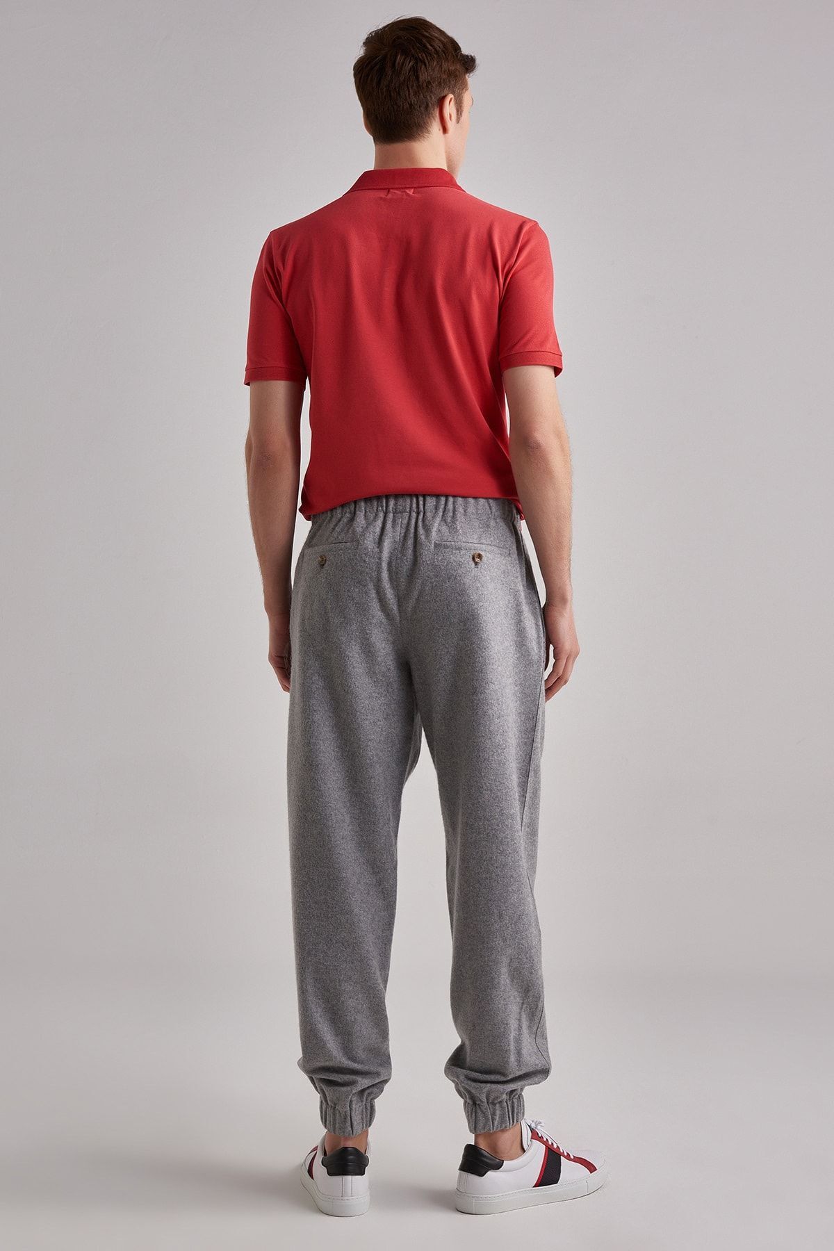 Ermenegildo Zegna Beli Lastikli Erkek Pantolon - 7