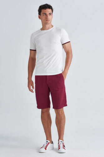 Ermenegildo Zegna Erkek Keten Bermuda Şort - Ermenegildo Zegna