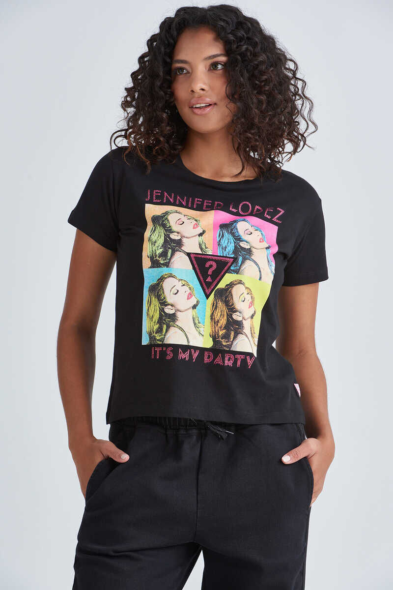 Guess Baskılı Kadın T-Shirt - 1