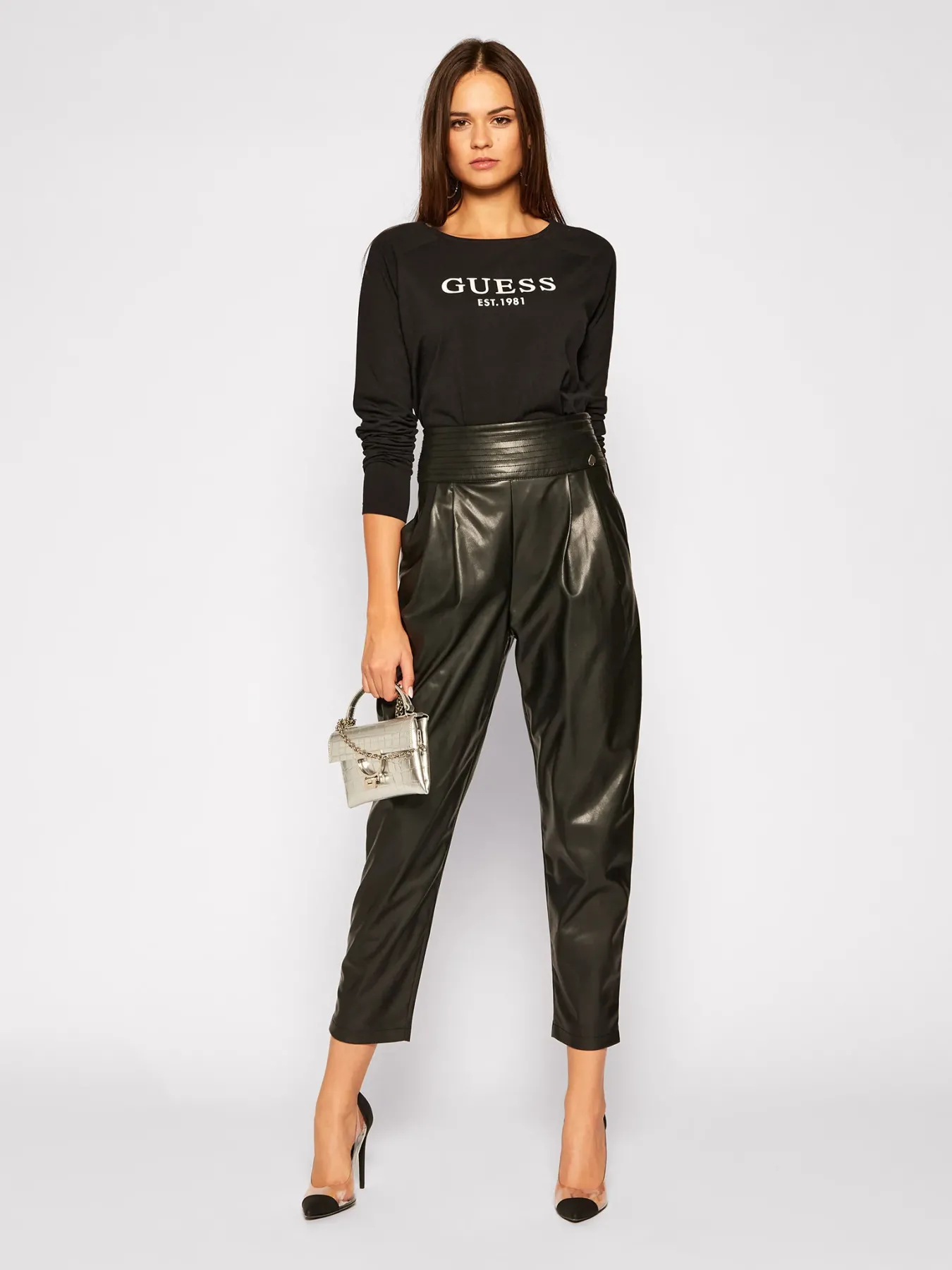 Guess Bisiklet Yaka Uzun Kollu Kadın T-Shirt - 2