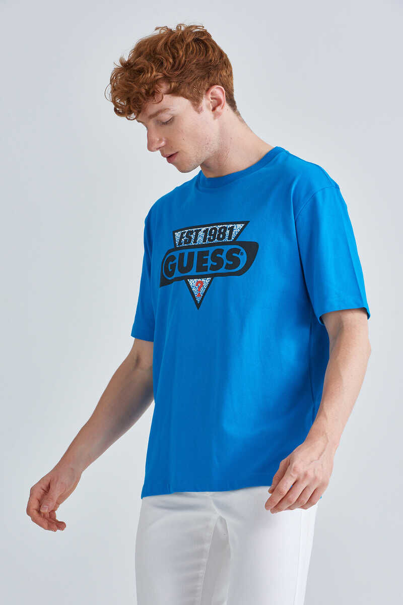 Guess Erkek Oversize Bisiklet Yaka T-Shirt - 2