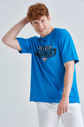 Guess Erkek Oversize Bisiklet Yaka T-Shirt - 3