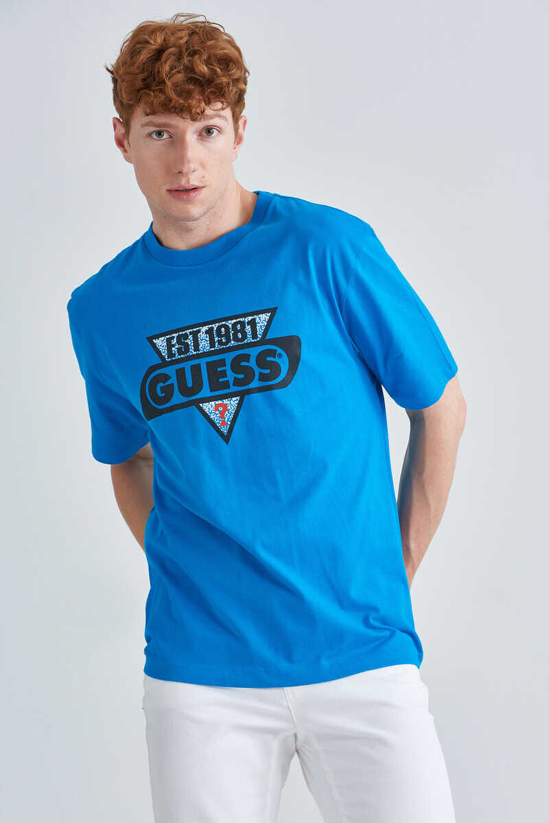 Guess Erkek Oversize Bisiklet Yaka T-Shirt - 4