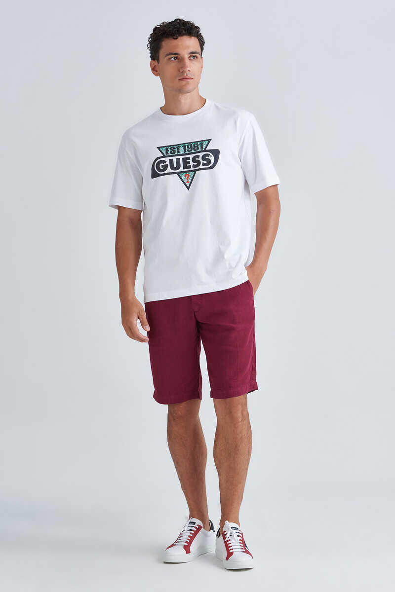 Guess Erkek Oversize Bisiklet Yaka T-Shirt - 1