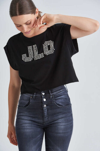 Guess JLO Baskılı Kadın Crop T-Shirt - GUESS