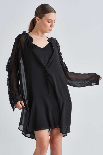 Guess Kadın İkili Şifon Elbise - 2