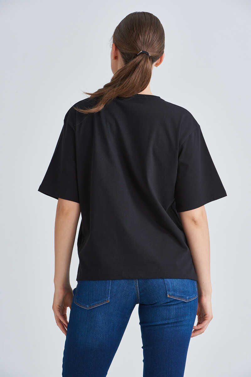 Guess Logolu Taşlı Kadın T-Shirt - 4